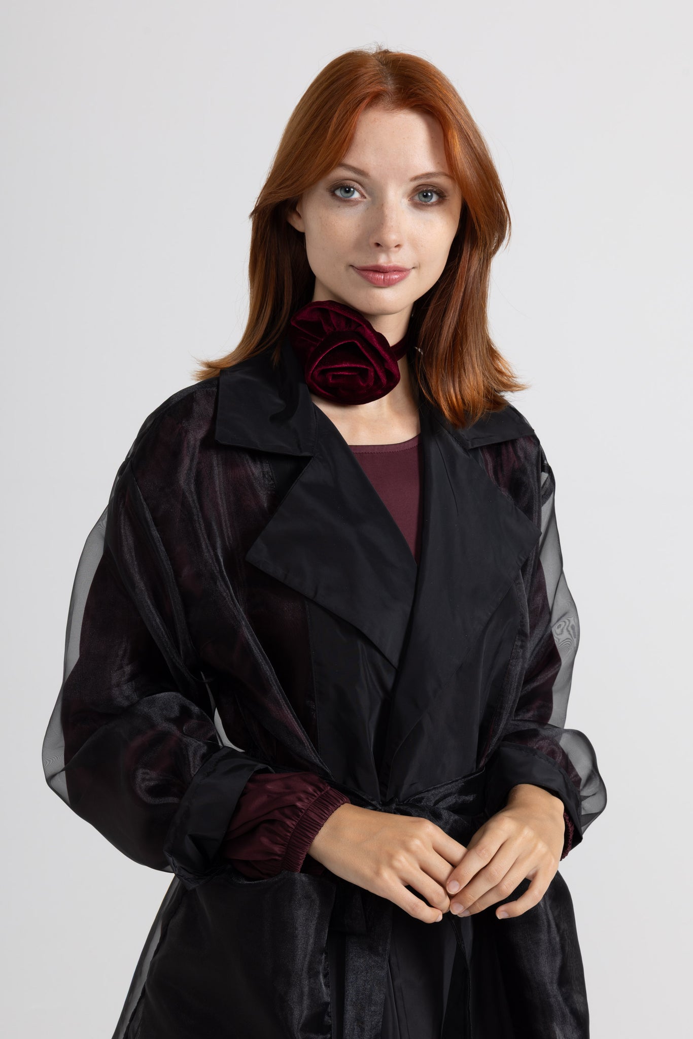 LONG DUST COAT IN LIGHT ORGANZA